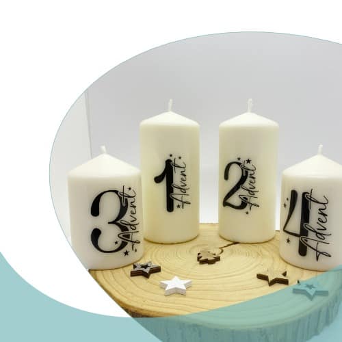 Adventskerzen 1. bis 4. Advent