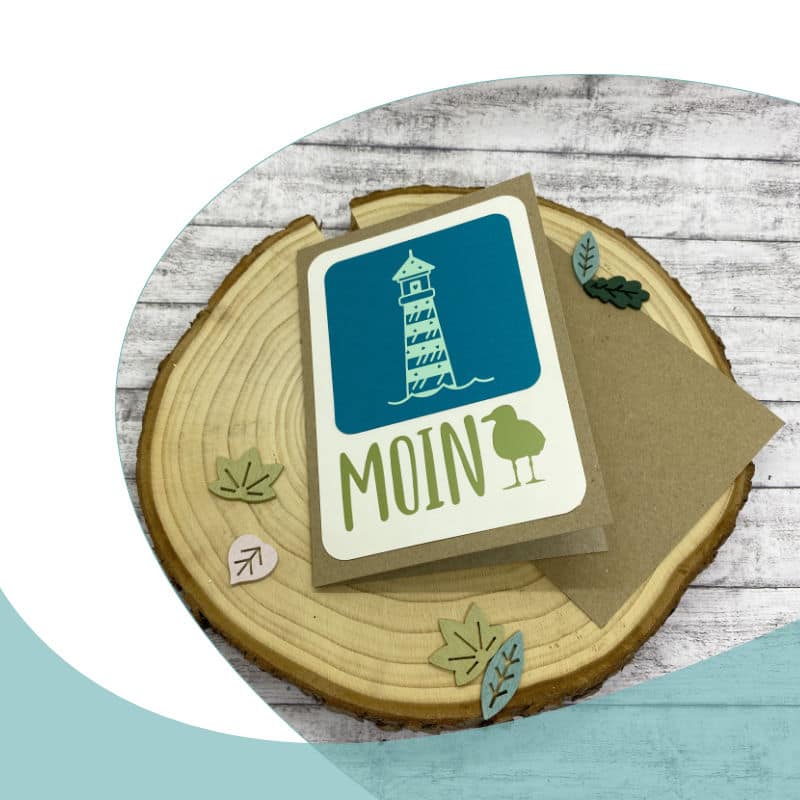 Grußkarte "MOIN" maritim