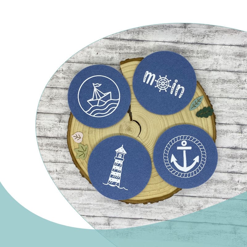 Filz-Untersetzer MeerLiebe maritim (Set) – Bild 4