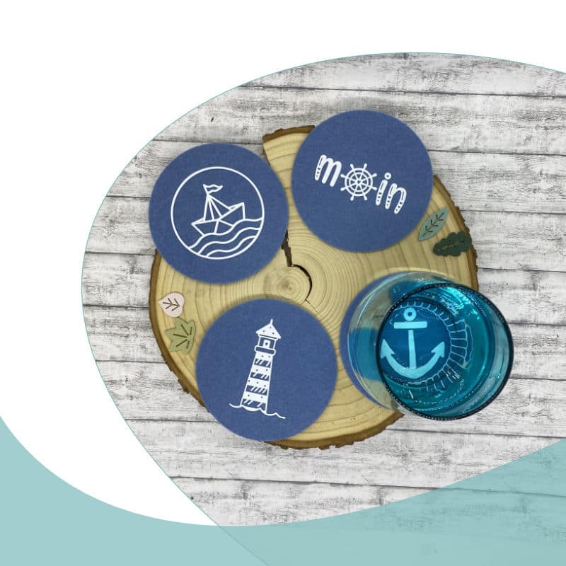 Filz-Untersetzer MeerLiebe maritim (Set) – Bild 2