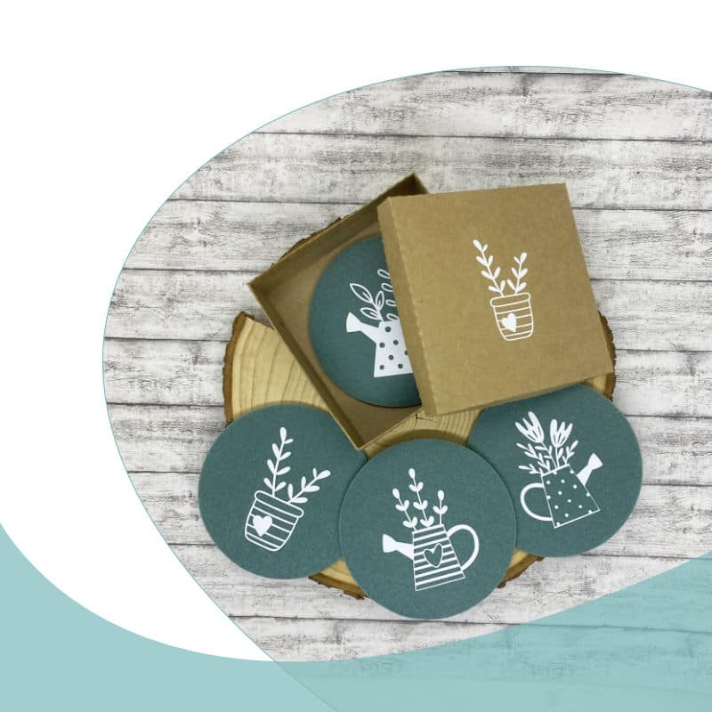 Filz-Untersetzer Blumenliebe (Set) mit Umverpackung – Bild 5