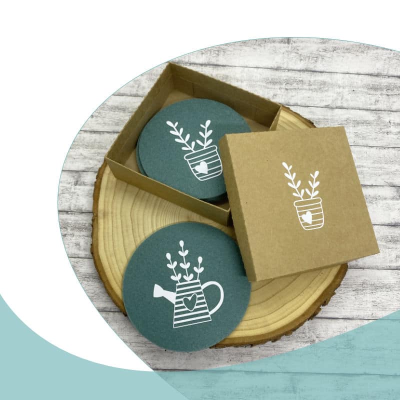 Filz-Untersetzer Blumenliebe (Set) mit Umverpackung – Bild 6