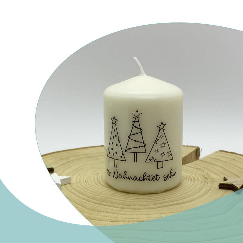 Blockkerze "Es weihnachtet sehr"
